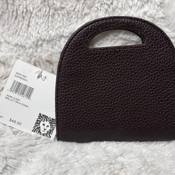 Anne Klein Wallet on a Chain in Espresso Colorway - Picture 4 of 5